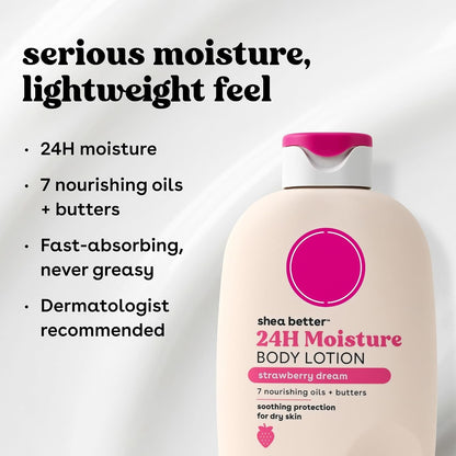 Shea Better Body Lotion- Strawberry Dream, with Natural Shea, 16 fl oz